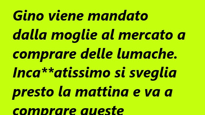 Gino viene mandato dalla moglie… (Barzelletta)