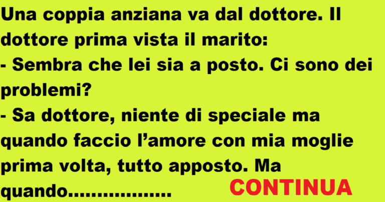 Un’anziana coppia va dal dottore… (Barzelletta)