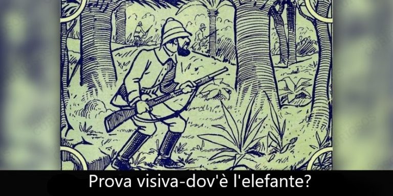 Prova visiva-dov’è l’elefante? Trovalo in 5 secondi !