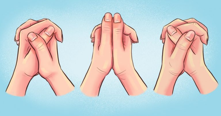 Il modo in cui incroci le dita mostra che tipo di persona sei